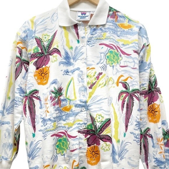 NWT Vintage Winning Ways Tropical Sailing Long Sleeve Knit Pullover Size Small - Picture 5 of 12
